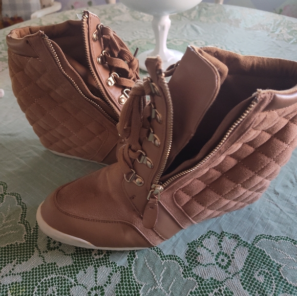 Women's forever 21 brown leather boots size 9 - Picture 5 of 8